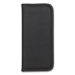 Professional Vinyl Business Card File, Holds 160 2 x 3.5 Cards, 4.75 x 10.25, Black