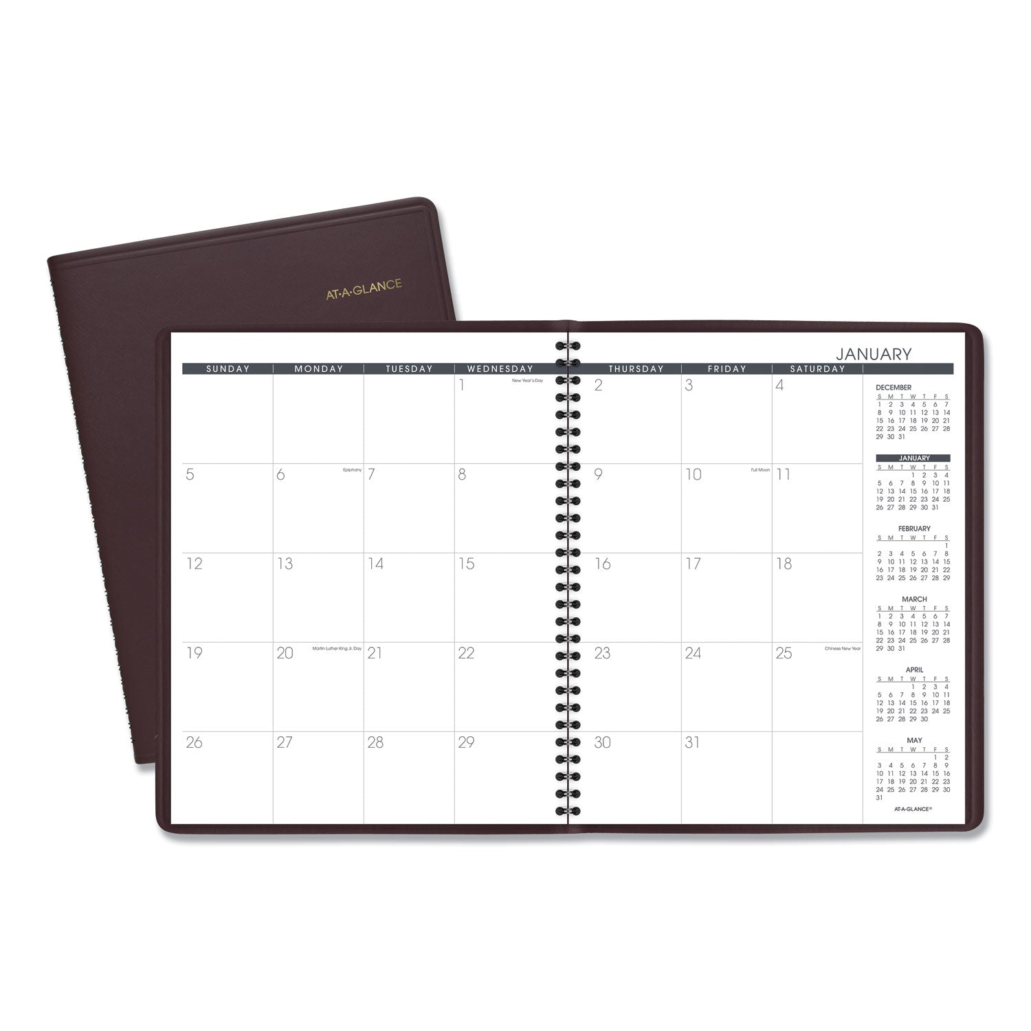 Monthly Planner, 11 x 9, Winestone Cover, 15-Month (Jan to Mar): 2024 to 2025 - 