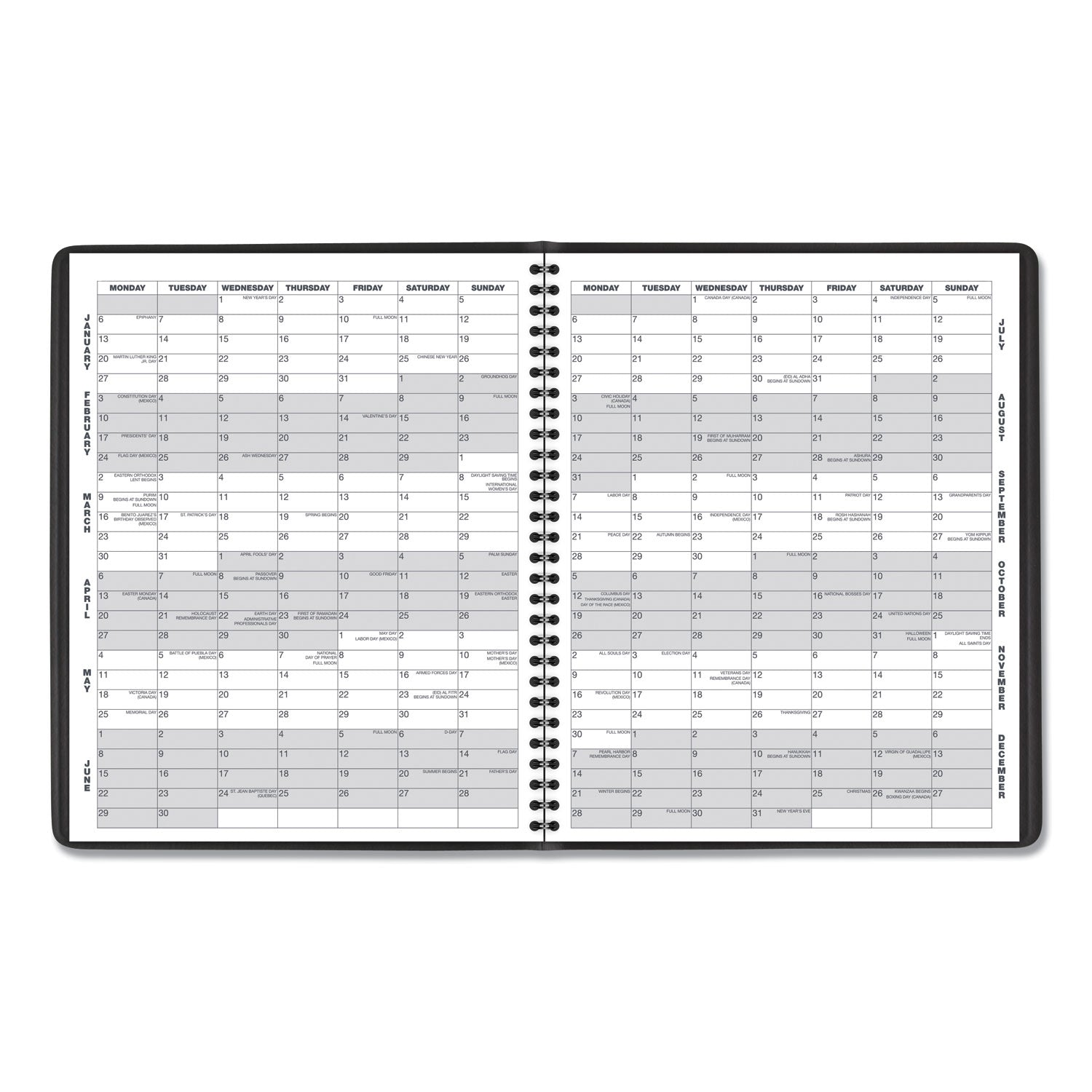 Monthly Planner, 11 x 9, Navy Cover, 15-Month (Jan to Mar): 2024 to 2025 - 