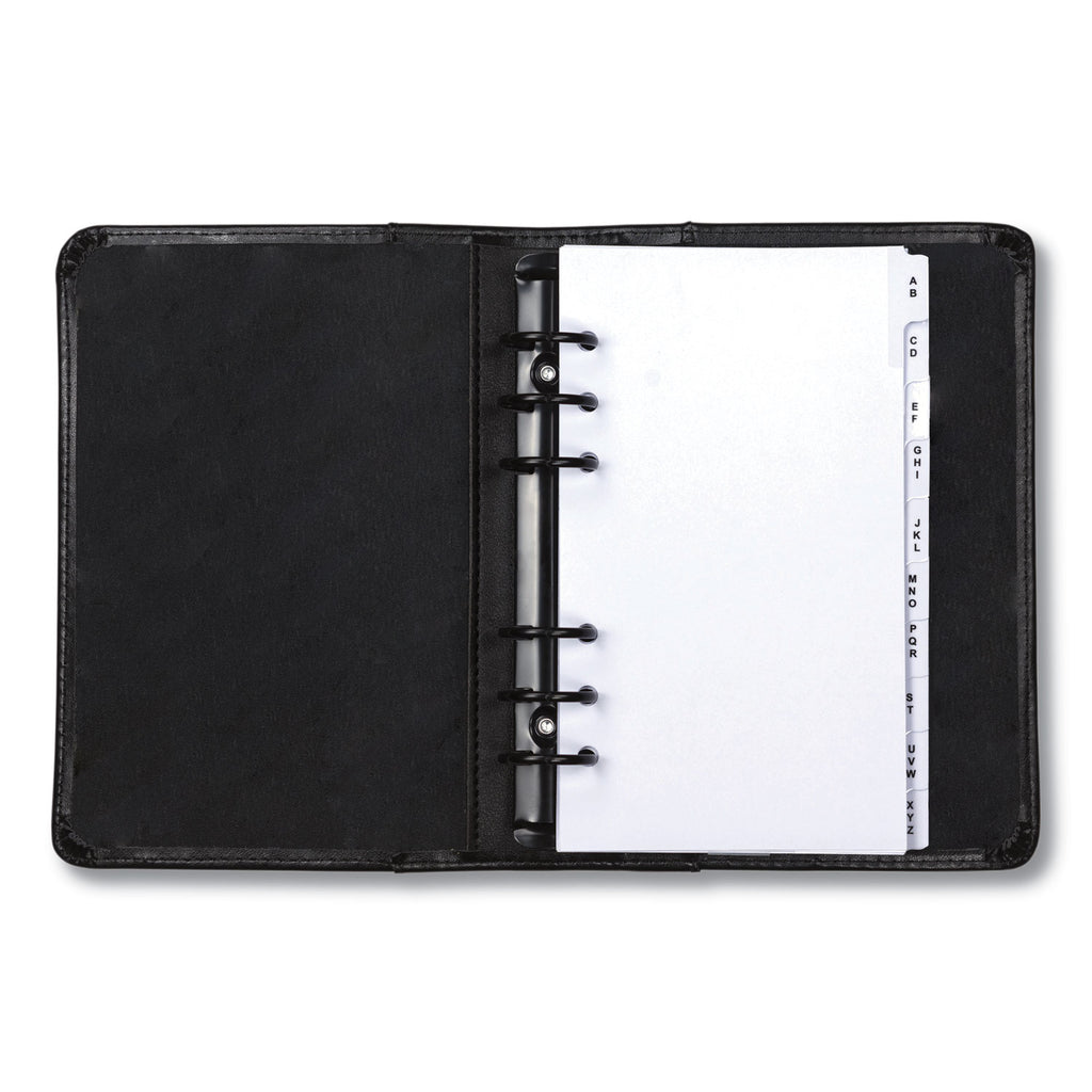 Regal Leather Business Card Binder, Holds 120 2 x 3.5 Cards, 5.75 x 7.75, Black - 