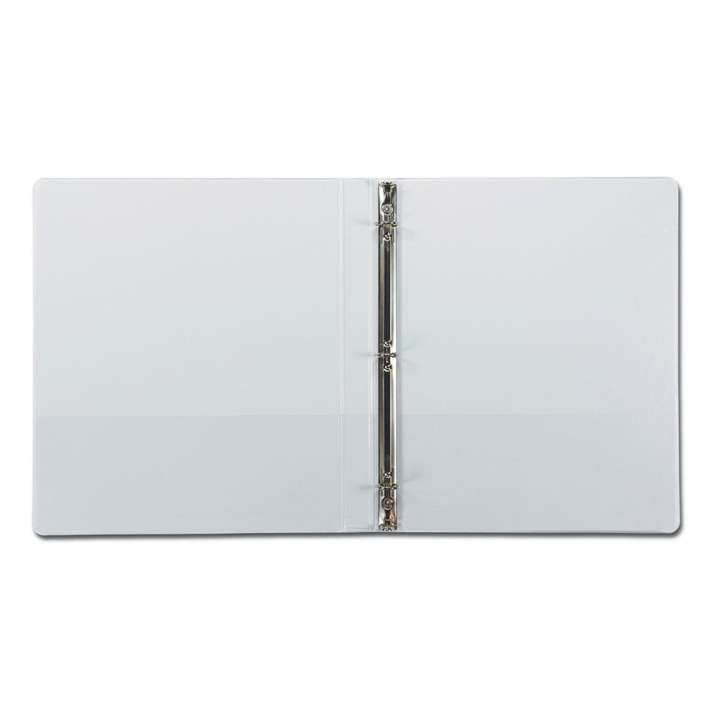 Earth's Choice Plant-Based Round Ring View Binder, 3 Rings, 0.5" Capacity, 11 x 8.5, White