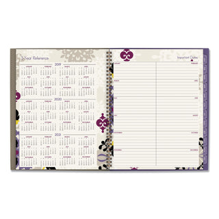 Vienna Weekly/Monthly Appointment Book, Vienna Geometric Artwork, 11 x 8.5, Purple/Tan Cover, 12-Month (Jan to Dec): 2024