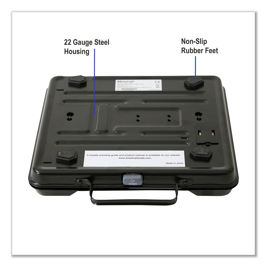Portable Electronic Utility Bench Scale, 250 lb Capacity, 12.5 x 10.95 x 2.2 Platform