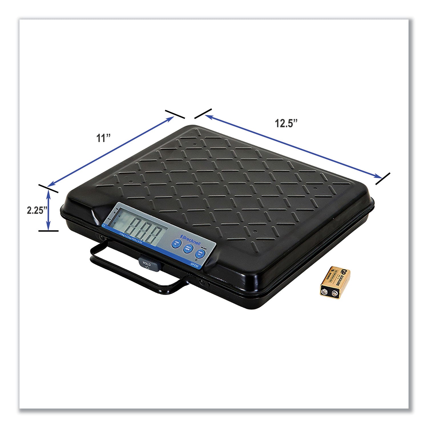 Portable Electronic Utility Bench Scale, 250 lb Capacity, 12.5 x 10.95 x 2.2 Platform - 
