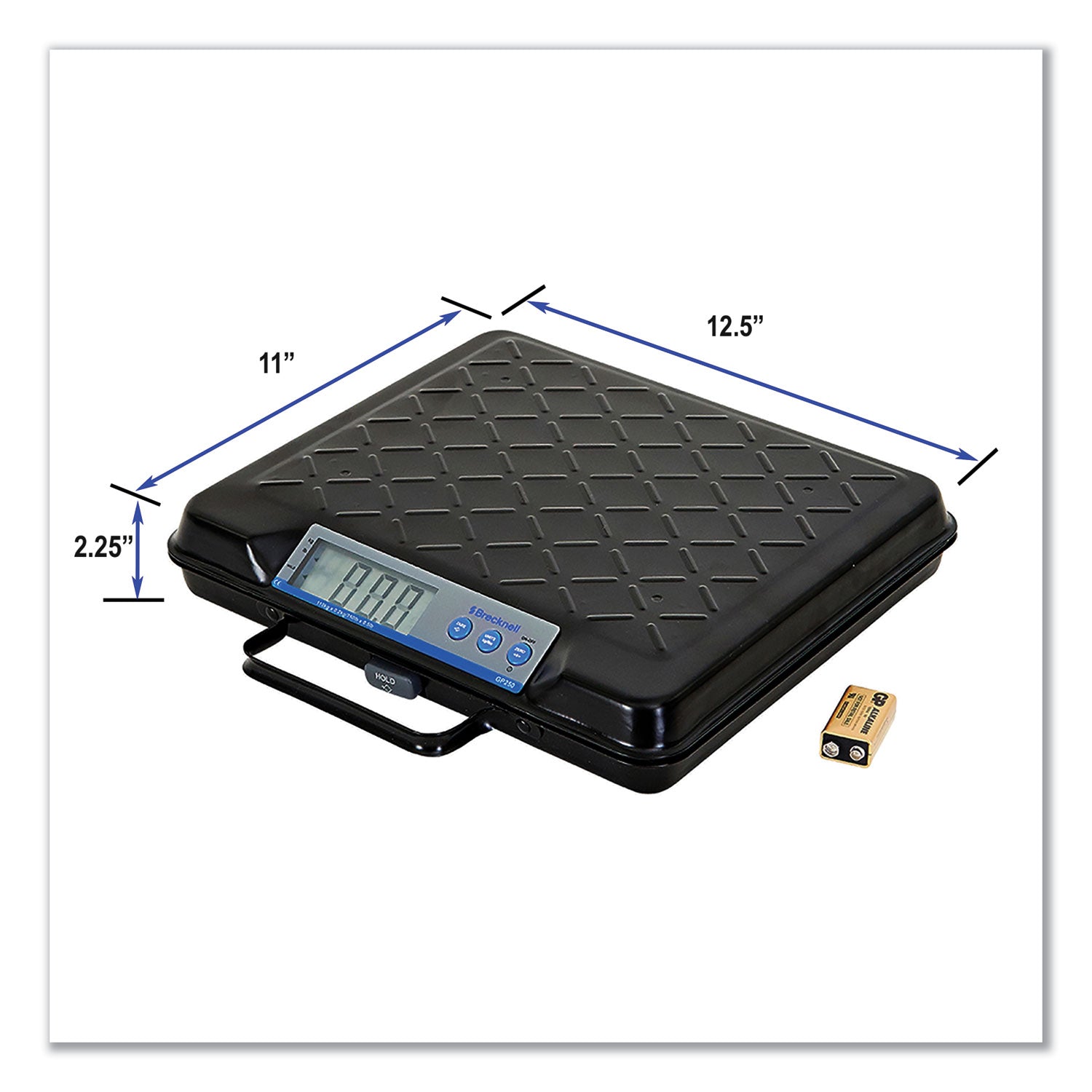 Portable Electronic Utility Bench Scale, 100 lb Capacity, 12.5 x 10.95 x 2.2 Platform - 
