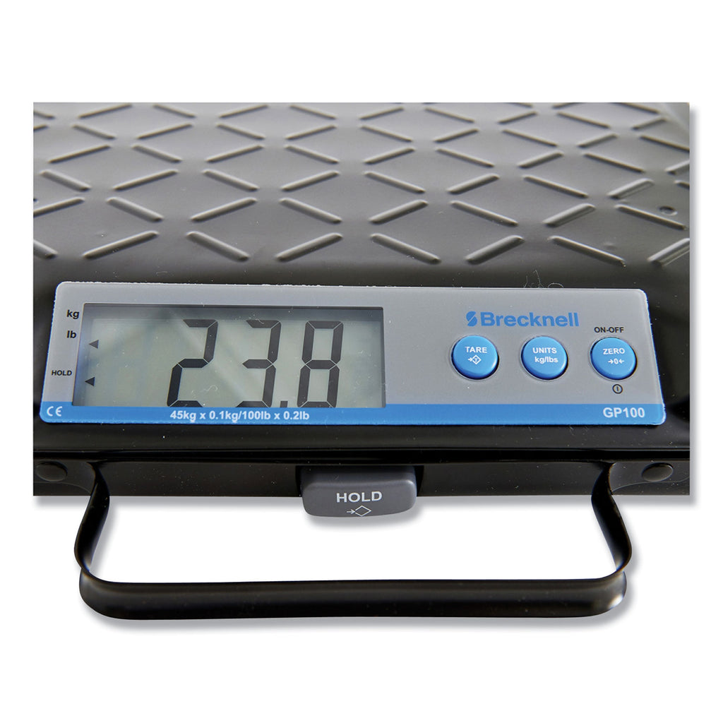 Portable Electronic Utility Bench Scale, 100 lb Capacity, 12.5 x 10.95 x 2.2 Platform - 