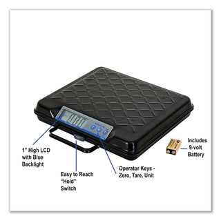 Portable Electronic Utility Bench Scale, 100 lb Capacity, 12.5 x 10.95 x 2.2 Platform - 