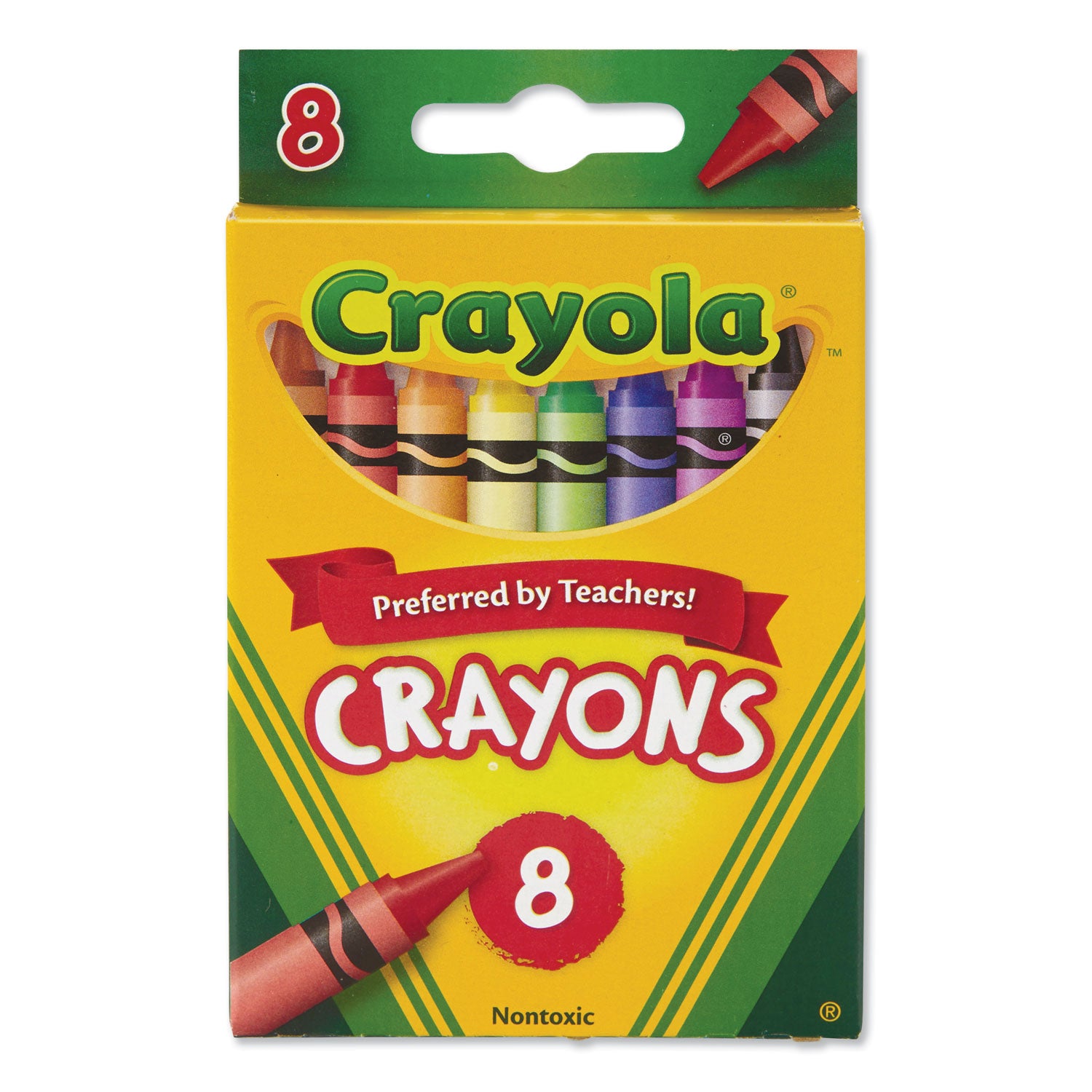 Classic Color Crayons, Peggable Retail Pack, Peggable Retail Pack, 8 Colors/Pack - 