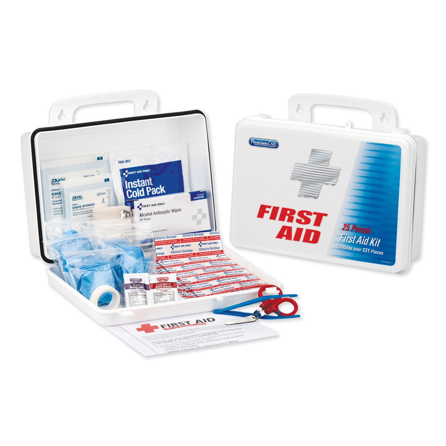 office-first-aid-kit-for-up-to-25-people-131-pieces-plastic-case_fao60002 - 1