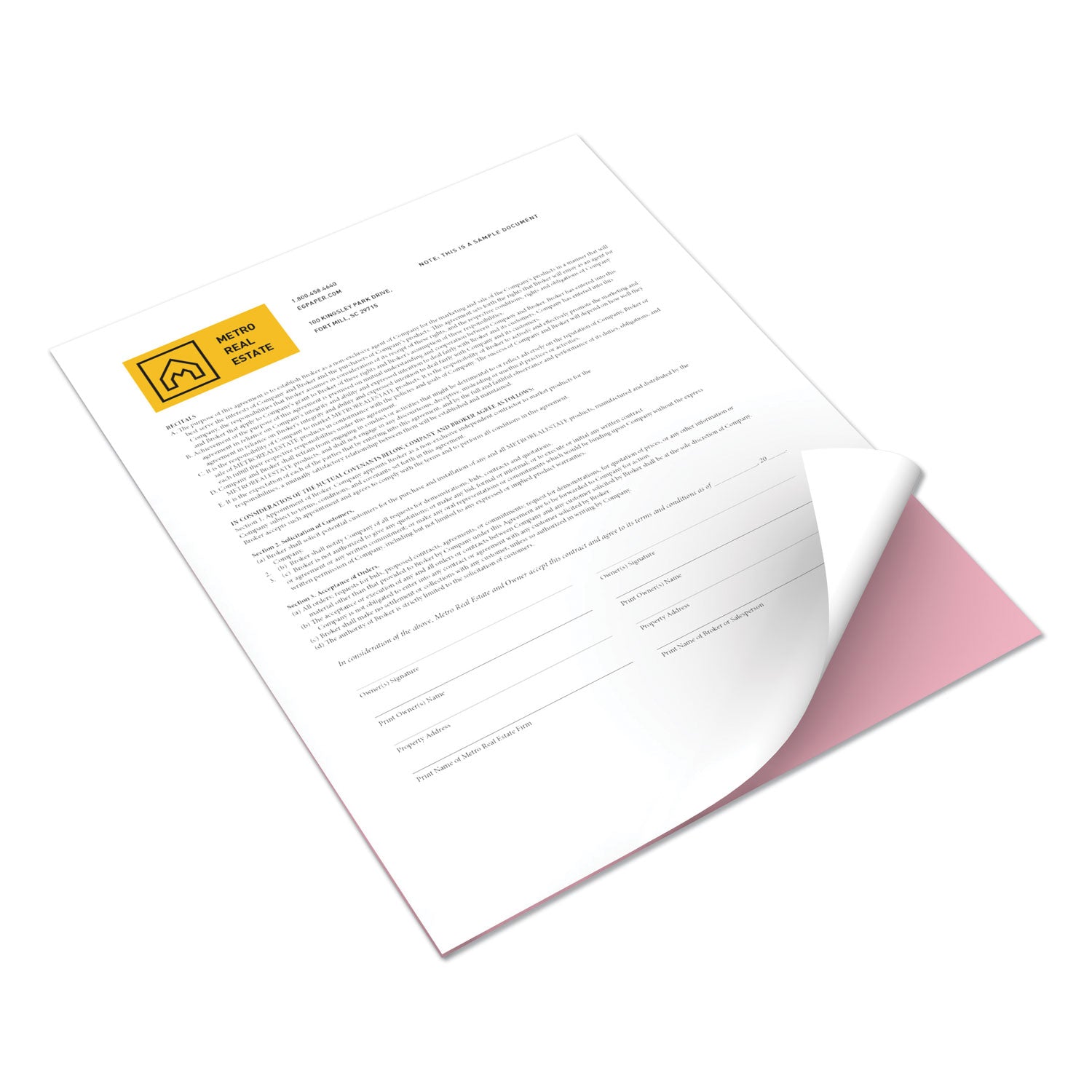 Revolution Digital Carbonless Paper, 2-Part, 8.5 x 11, Pink/White, 5,000/Carton