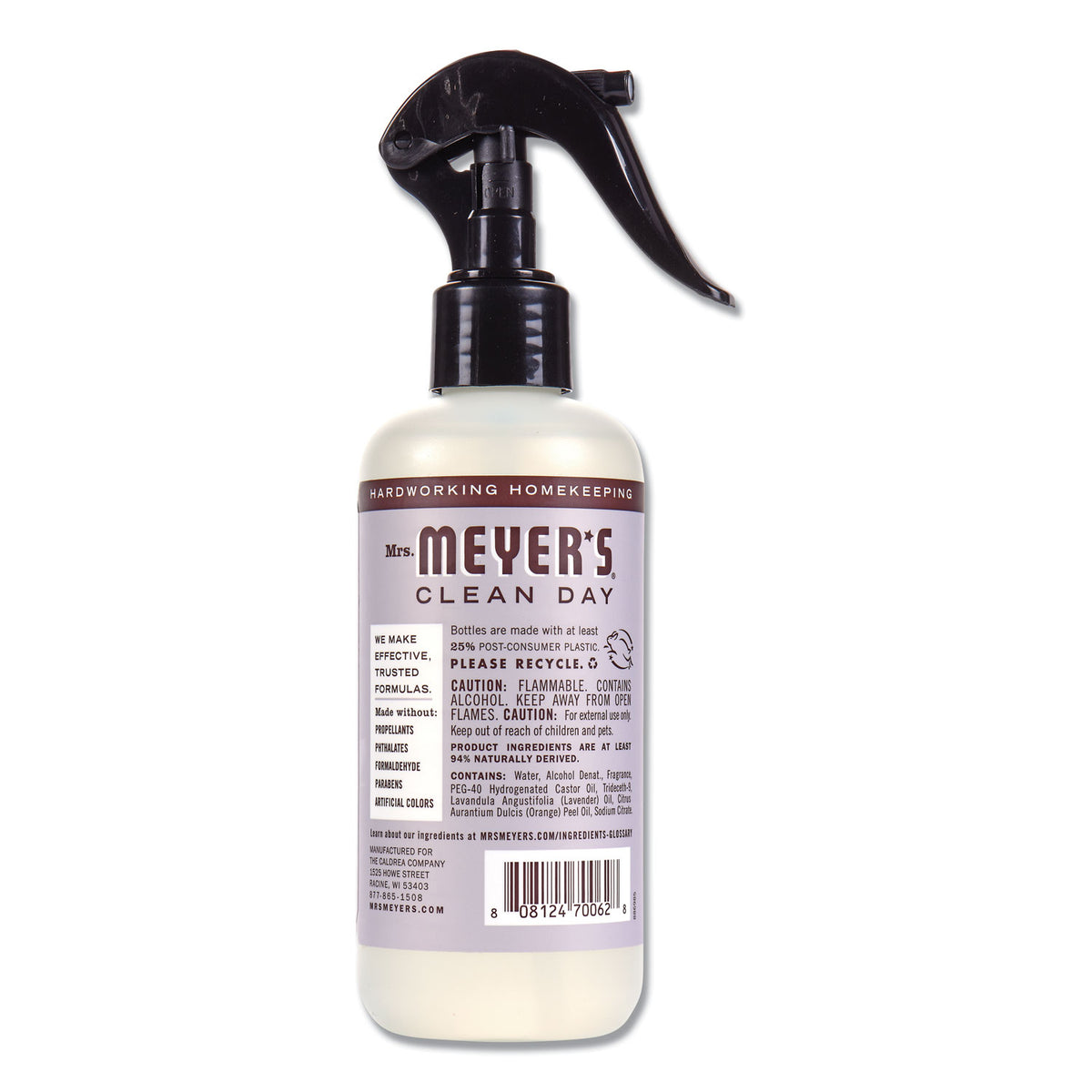Clean Day Room Freshener, Lavender, 8 oz, Non-Aerosol Spray, 6/Carton