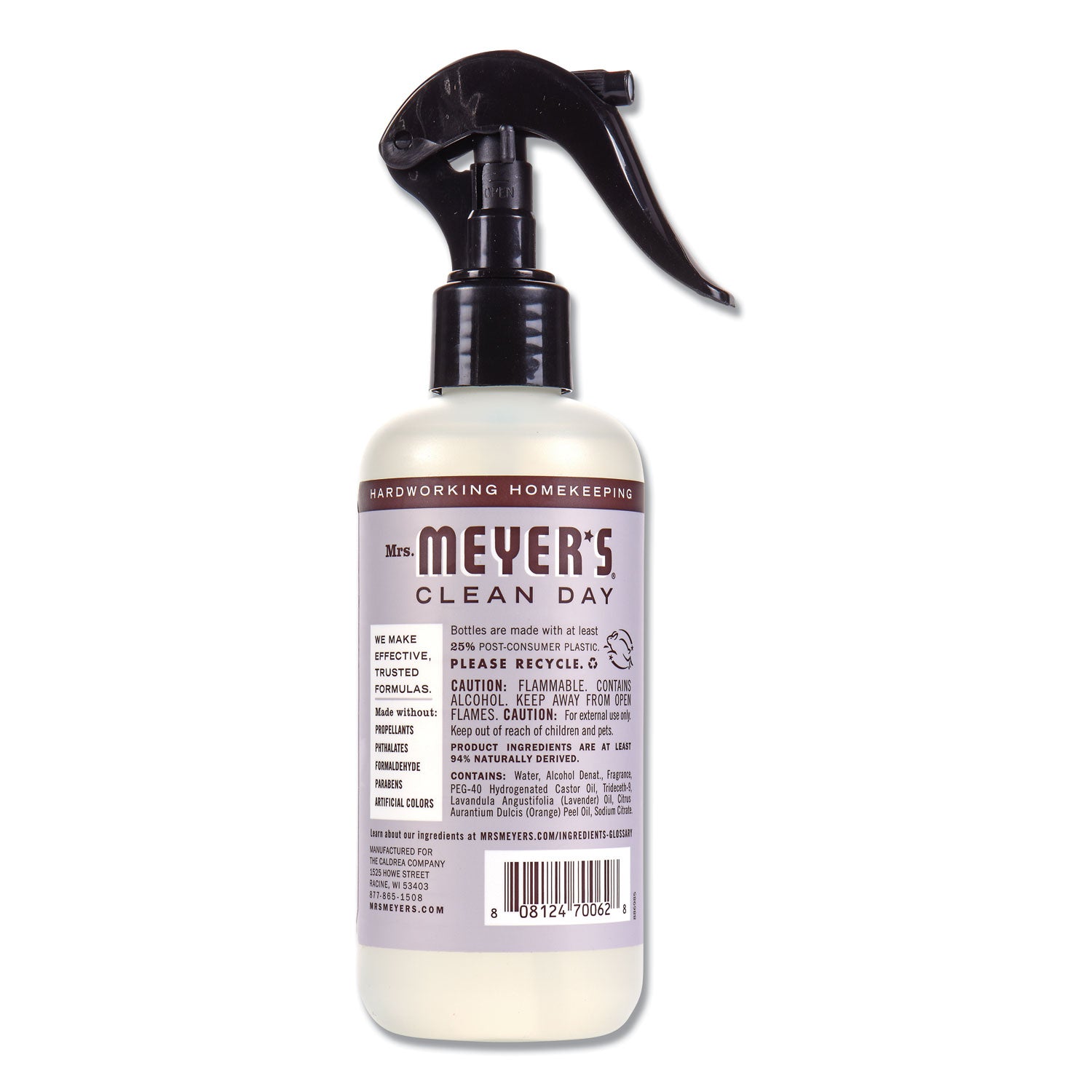 Clean Day Room Freshener, Lavender, 8 oz, Non-Aerosol Spray, 6/Carton