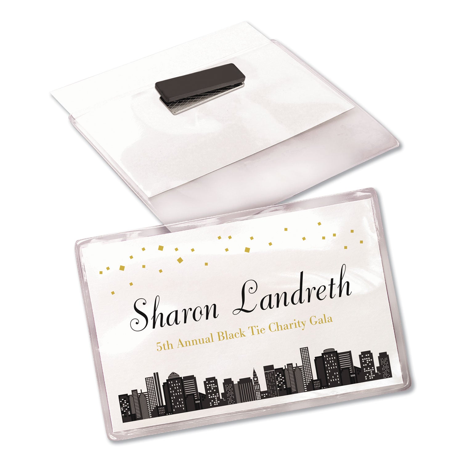 magnetic-style-name-badge-kit-horizontal-4-x-3-white-24-pack_ave8780 - 2