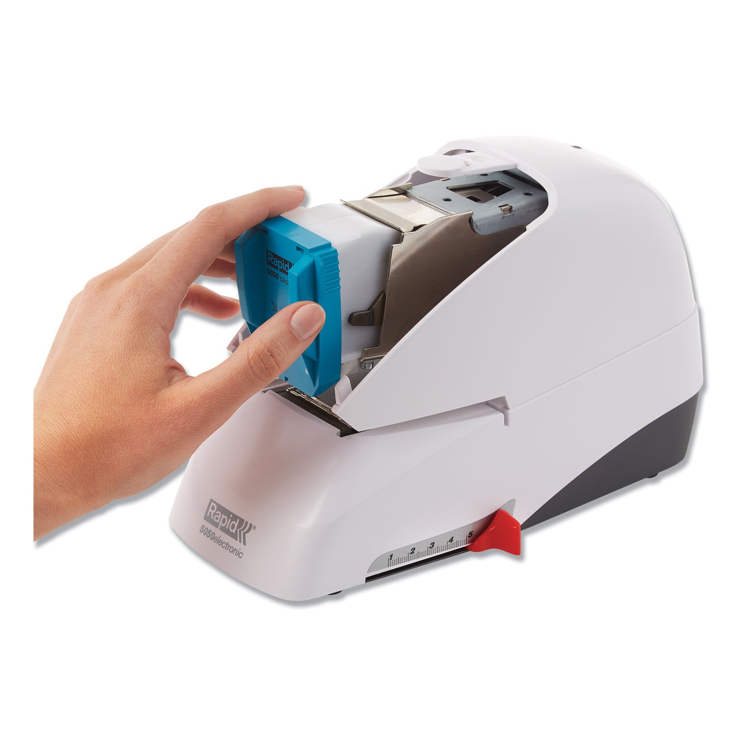 5050e Professional Electric Stapler, 60-Sheet Capacity, White - 