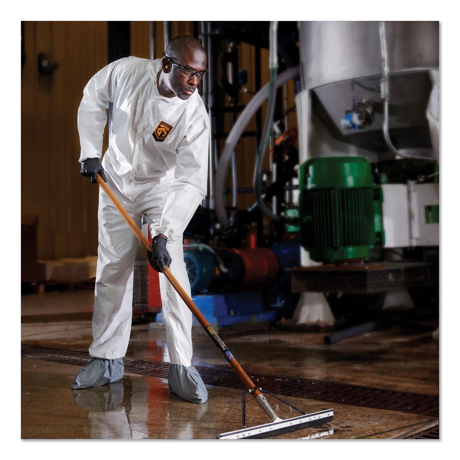 A45 Liquid/Particle Protection Surface Prep/Paint Coveralls, 3X-Large, White, 25/Carton