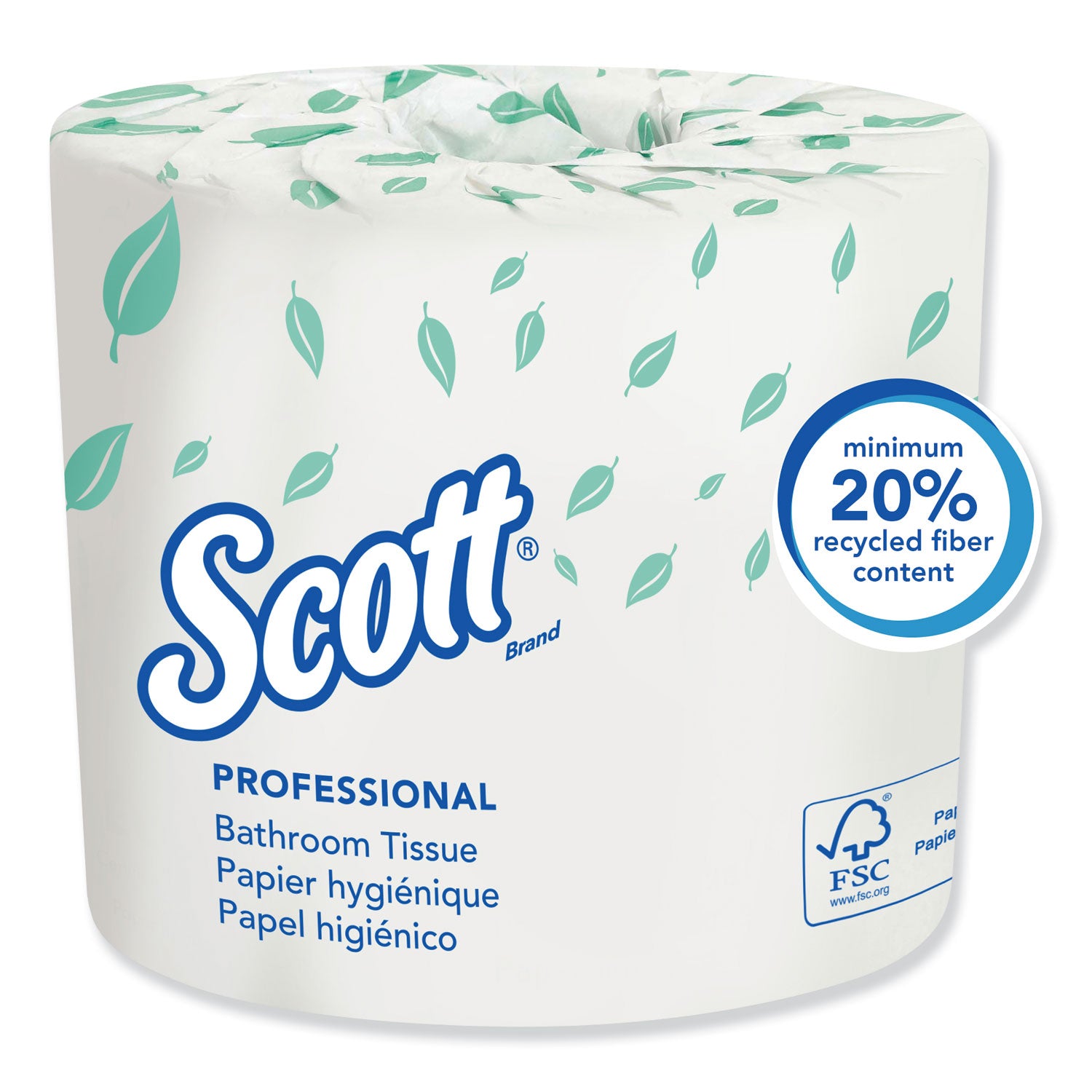 Essential Standard Roll Bathroom Tissue for Business, Septic Safe, 2-Ply, White, 550 Sheets/Roll - 