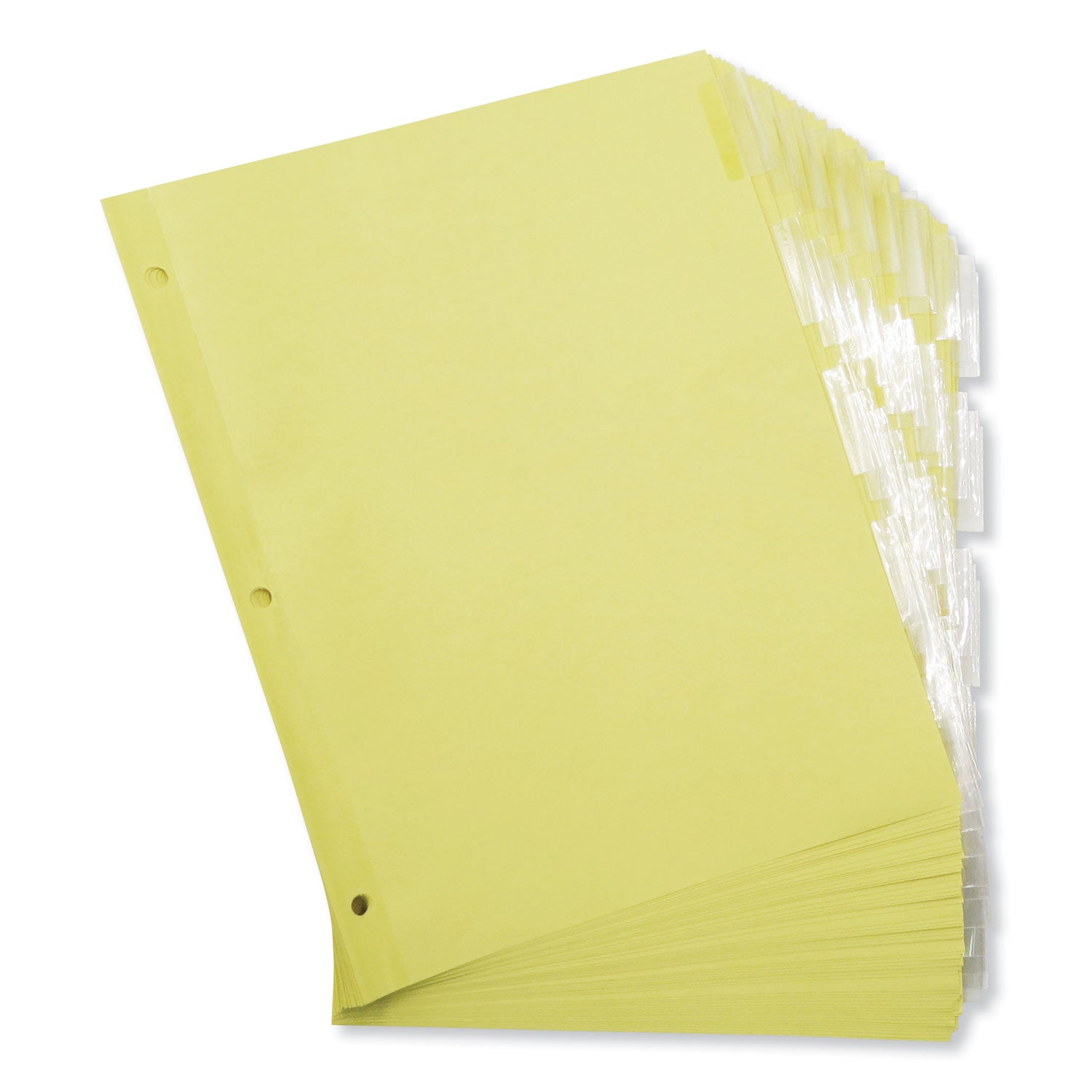 Insertable Tab Index, 5-Tab, 11 x 8.5, Buff, Clear Tabs, 24 Sets - 