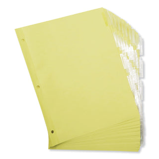 Insertable Tab Index, 5-Tab, 11 x 8.5, Buff, Clear Tabs, 24 Sets - 