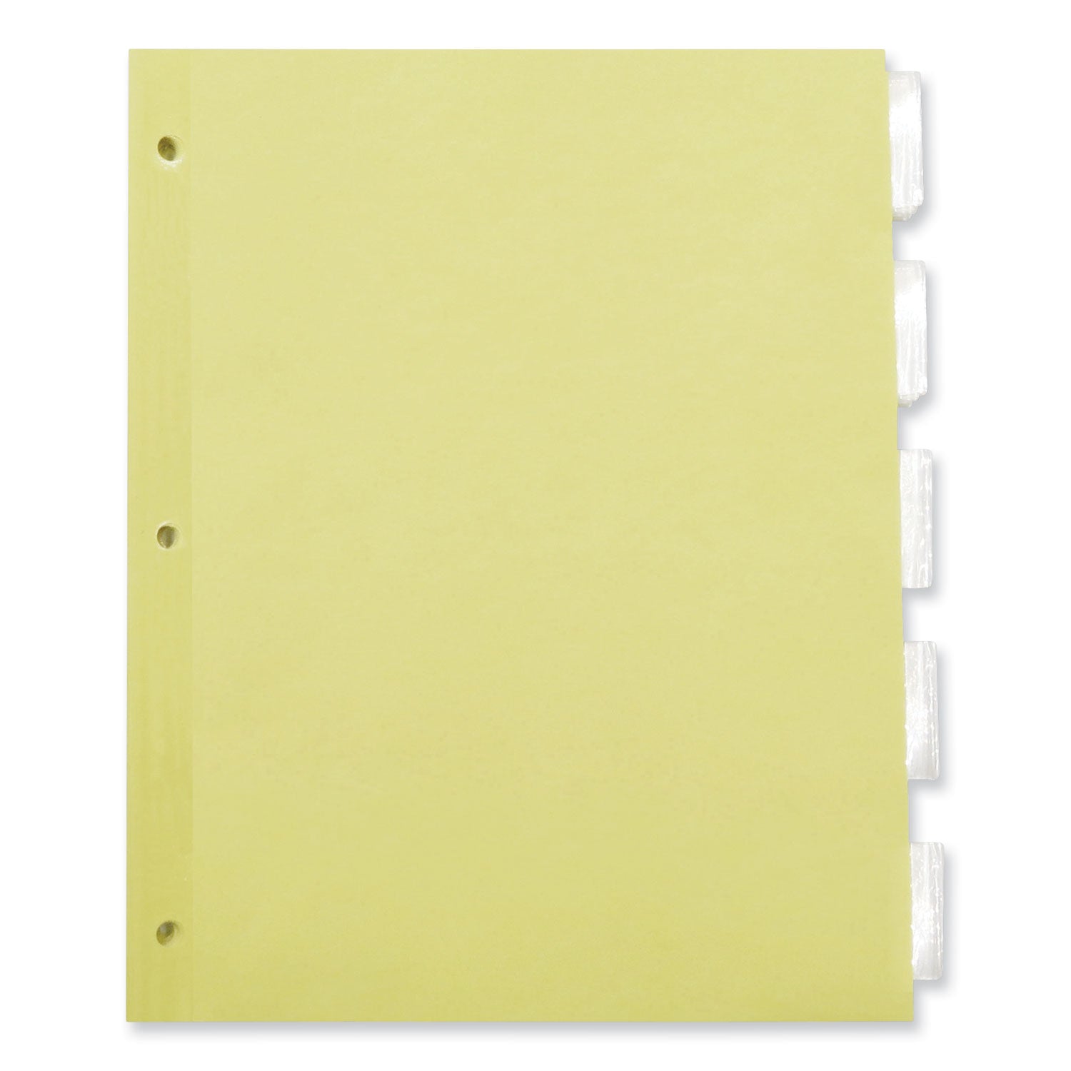 Insertable Tab Index, 5-Tab, 11 x 8.5, Buff, Clear Tabs, 24 Sets