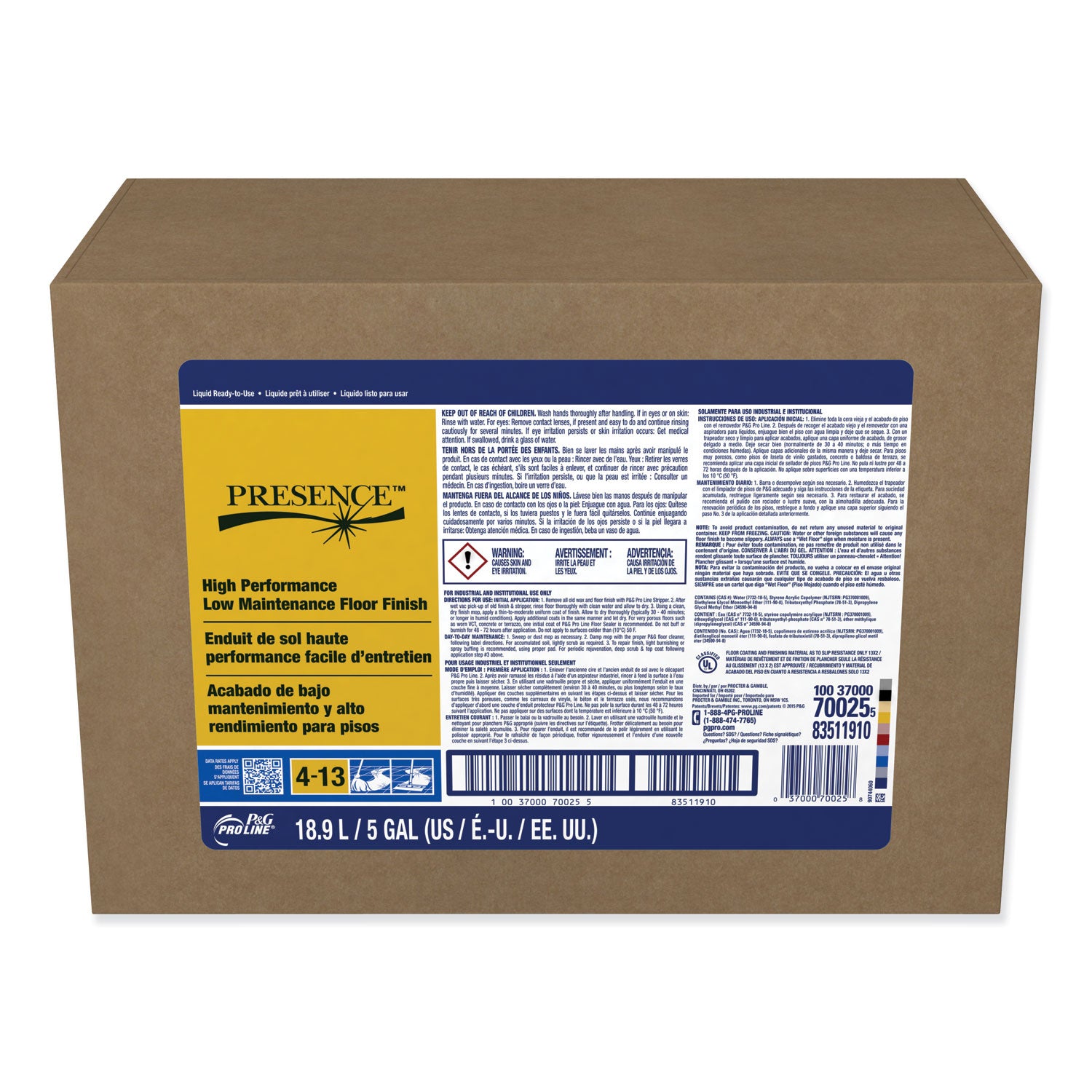 presence-high-performance-low-maintenance-floor-finish-5-gal-bag-in-box_pgc70025 - 1