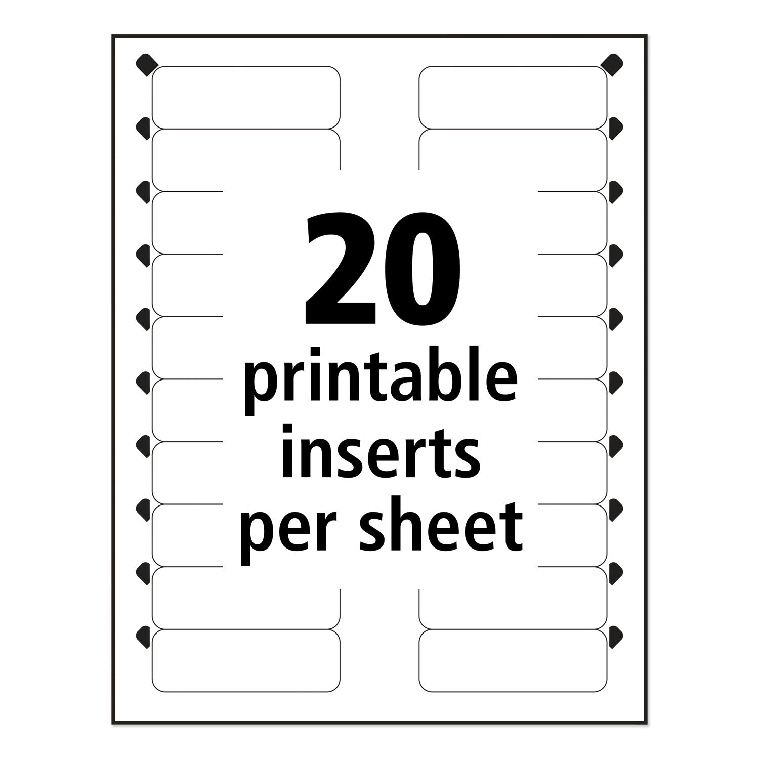 the-mighty-badge-name-badge-holder-kit-horizontal-3-x-1-inkjet-gold-10-holders-80-inserts_ave71203 - 5