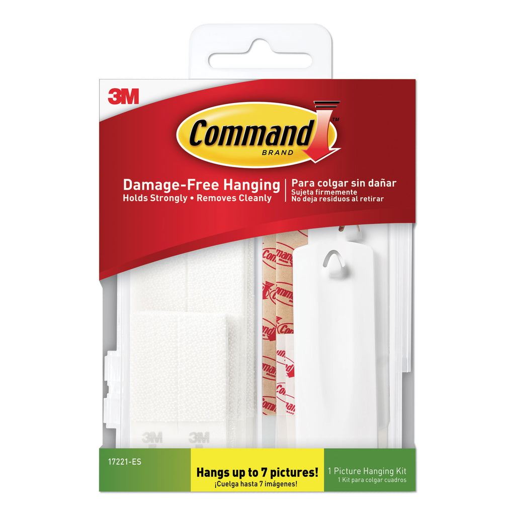 picture-hanging-kit-assorted-sizes-plastic-white-1-lb;-4-lb-capacities-24-pieces-pack_mmm17221es - 1