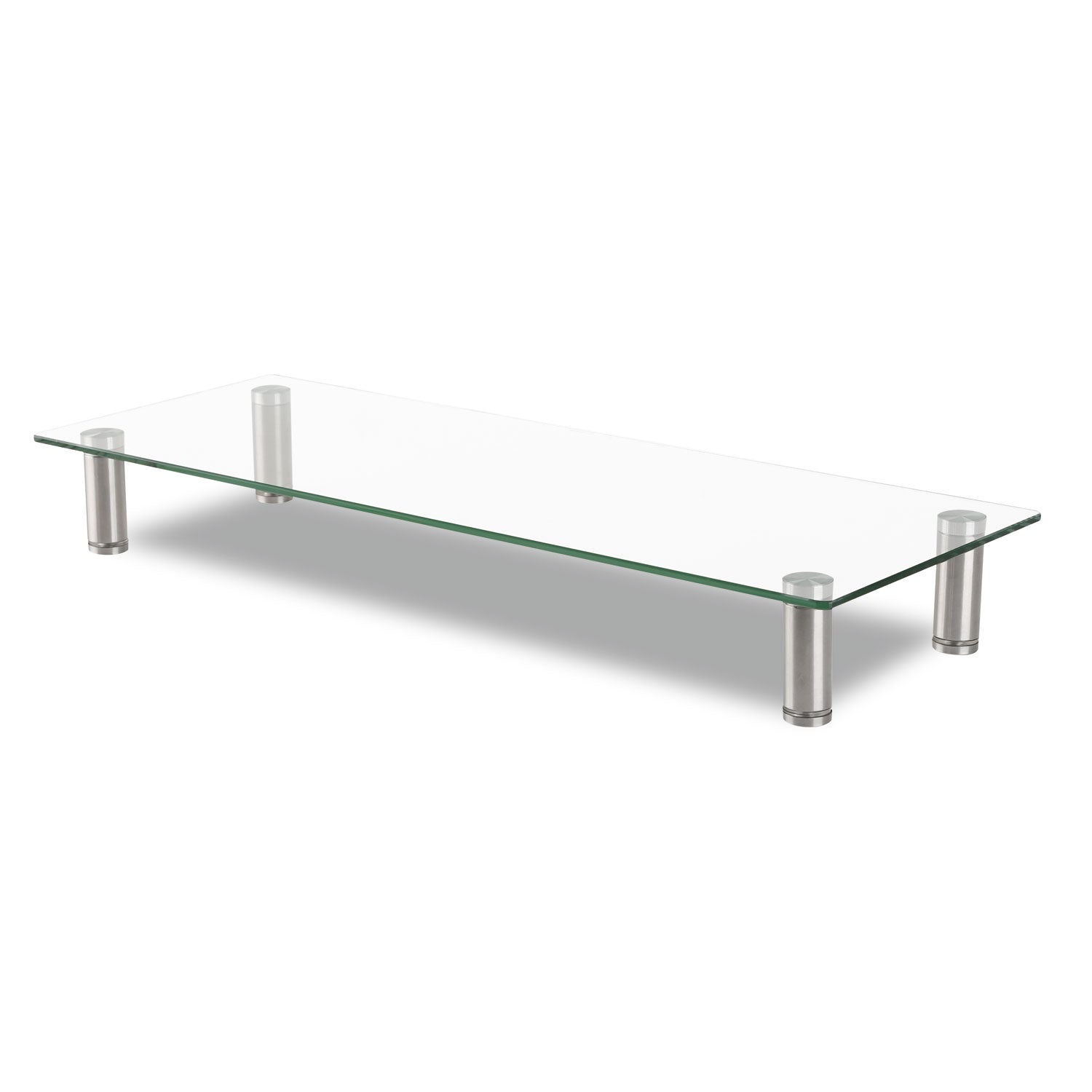 adjustable-tempered-glass-monitor-riser-2275-x-825-x-3-to-35-clear-silver_ivr55025 - 3