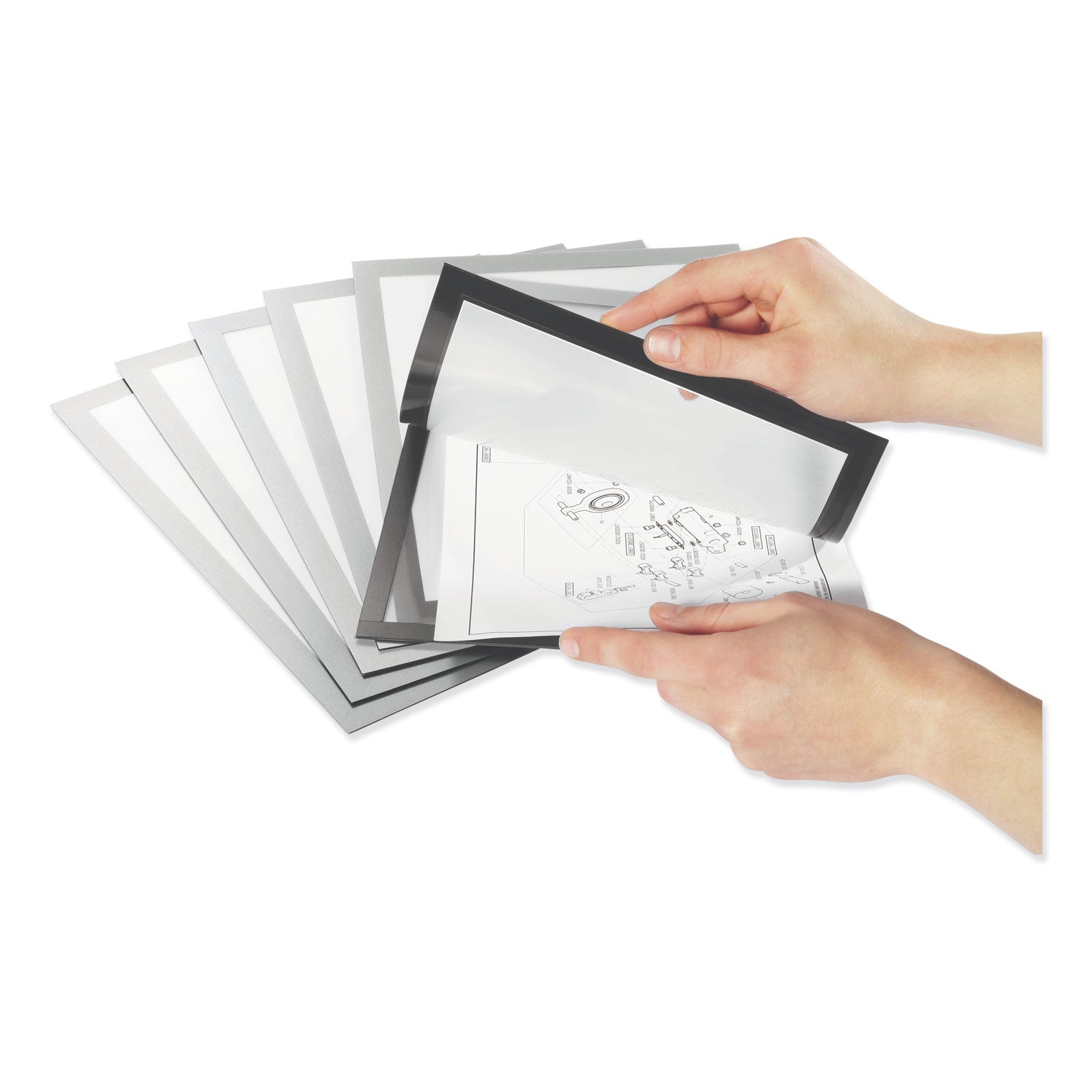 duraframe-magnetic-plus-sign-holder-85-x-11-silver-frame-2-pack_dbl400423 - 6