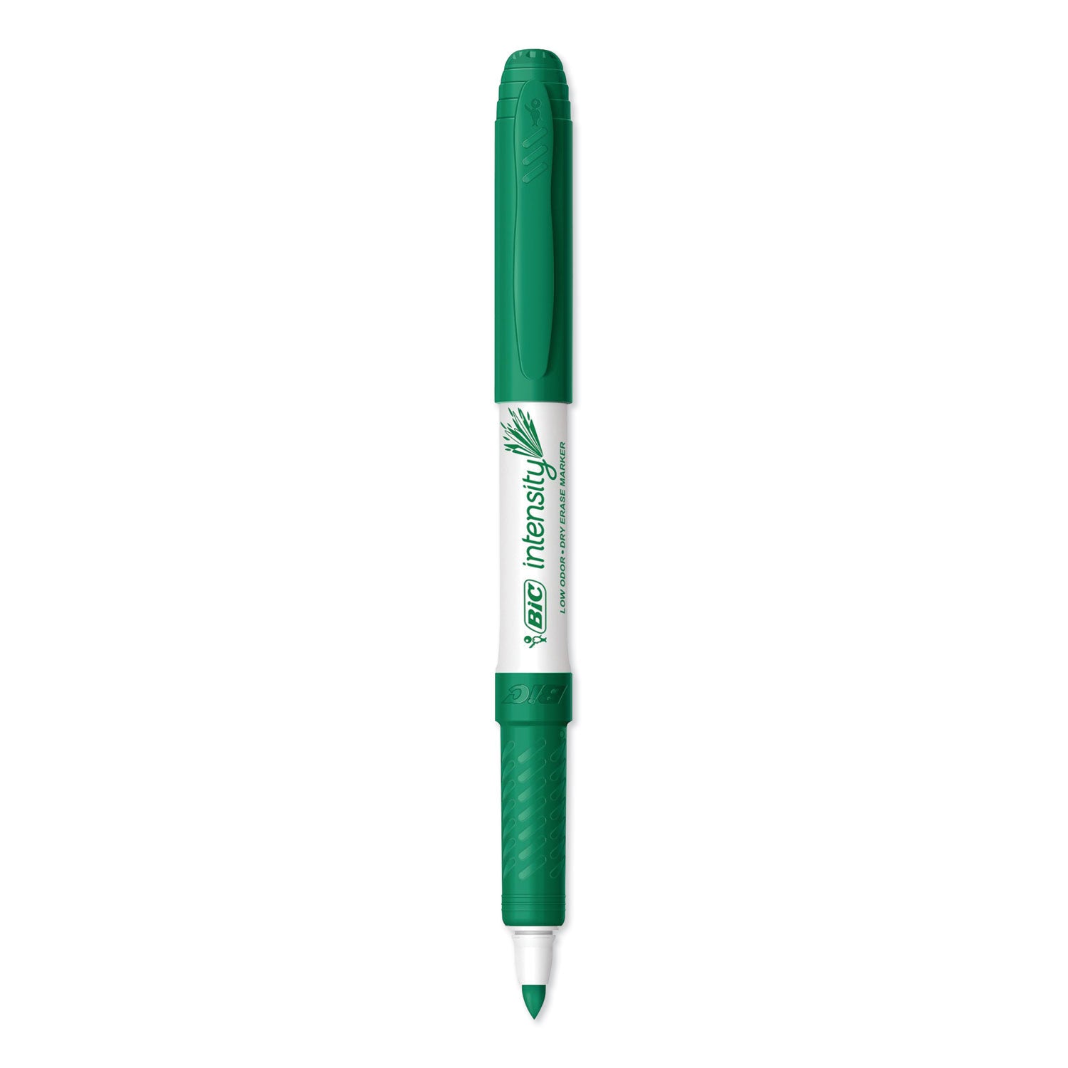 Intensity Low Odor Fine Point Dry Erase Marker, Fine Bullet Tip, Green, Dozen - 