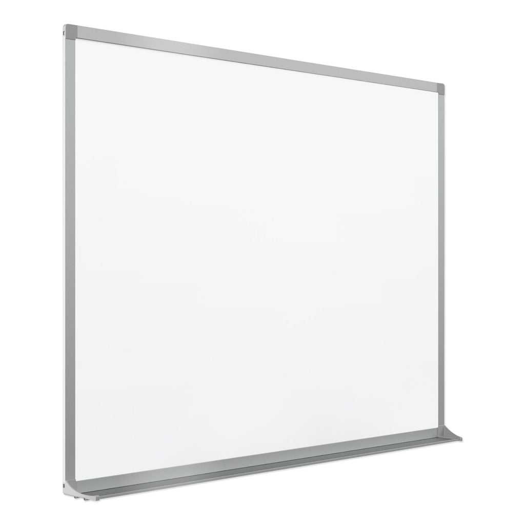 Porcelain Magnetic Whiteboard, 96 x 48, White Surface, Silver Aluminum Frame