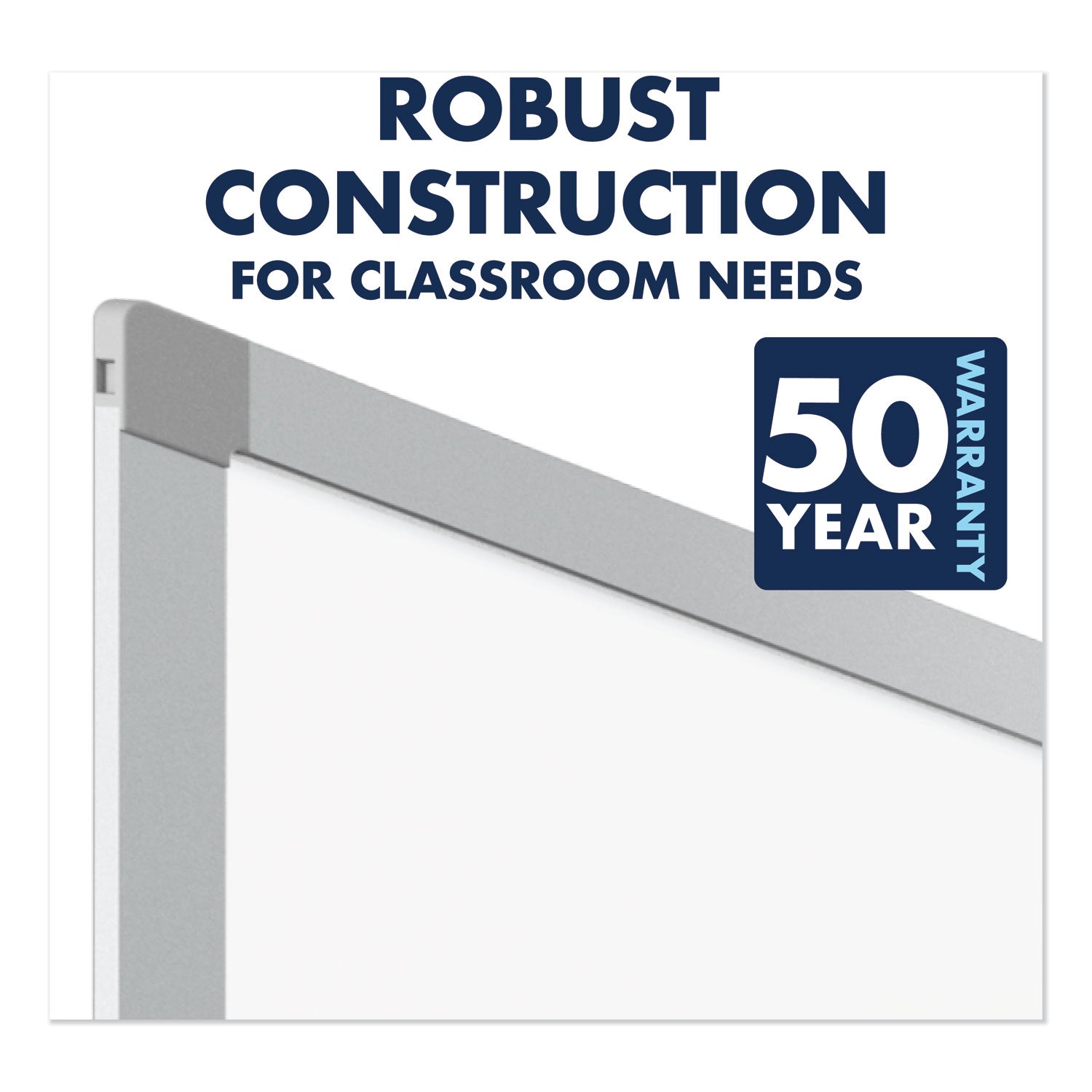 Porcelain Magnetic Whiteboard, 72 x 48, White Surface, Silver Aluminum Frame