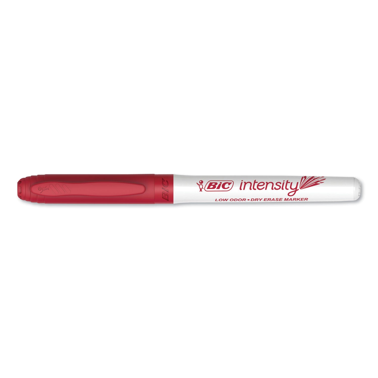 Intensity Low Odor Fine Point Dry Erase Marker, Fine Bullet Tip, Red, Dozen - 