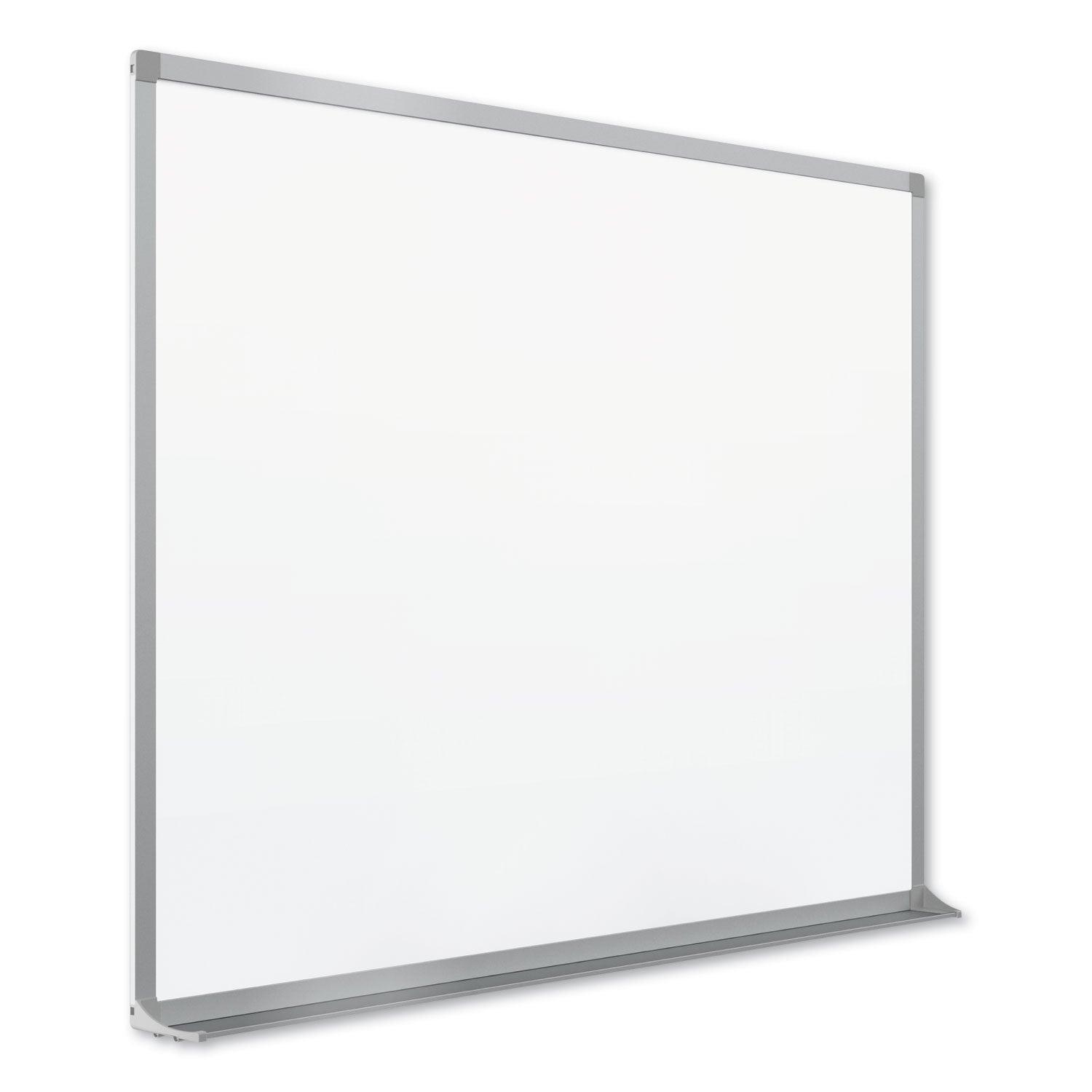 Porcelain Magnetic Whiteboard, 72 x 48, White Surface, Silver Aluminum Frame - 