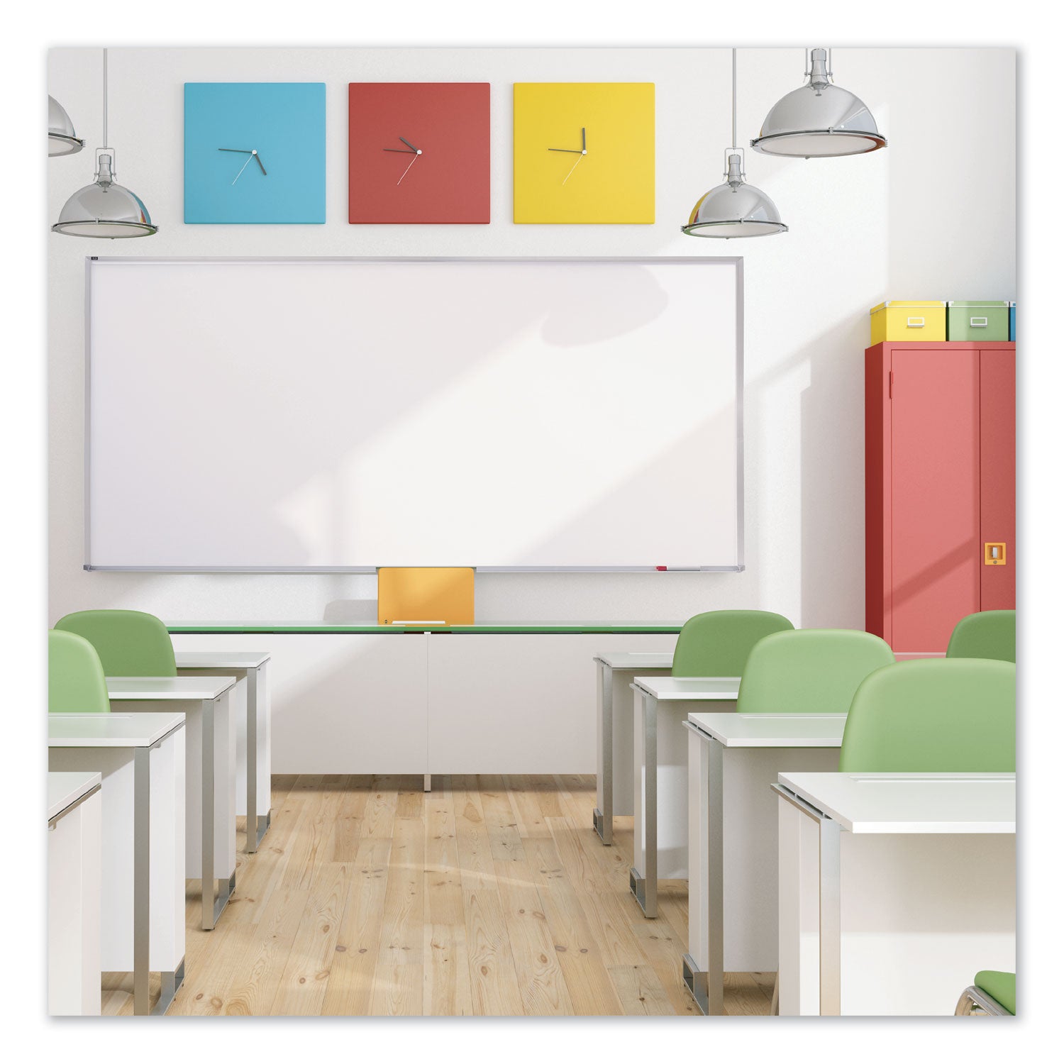 Melamine Whiteboard, 96 X 48, White Surface, Silver Aluminum Frame - 