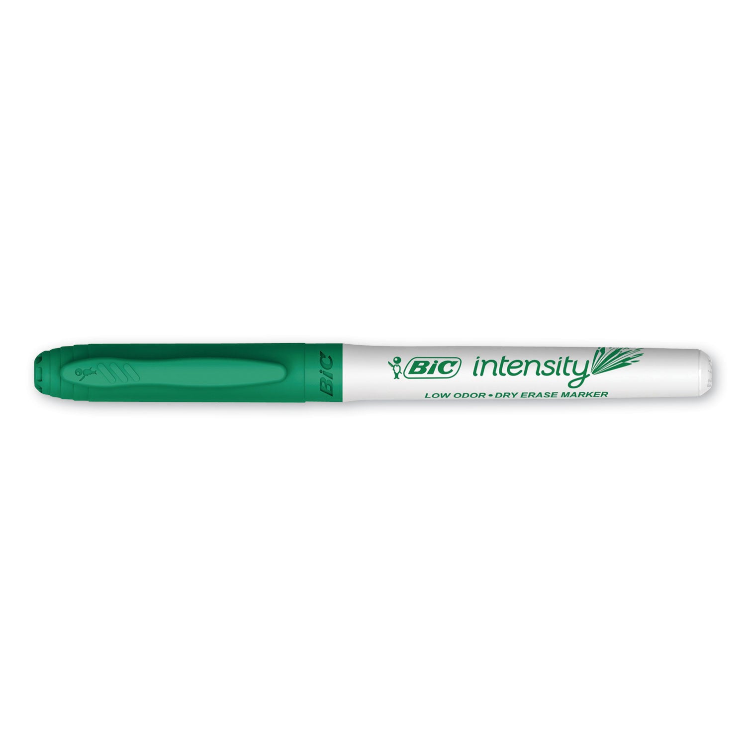 Intensity Low Odor Fine Point Dry Erase Marker, Fine Bullet Tip, Green, Dozen - 