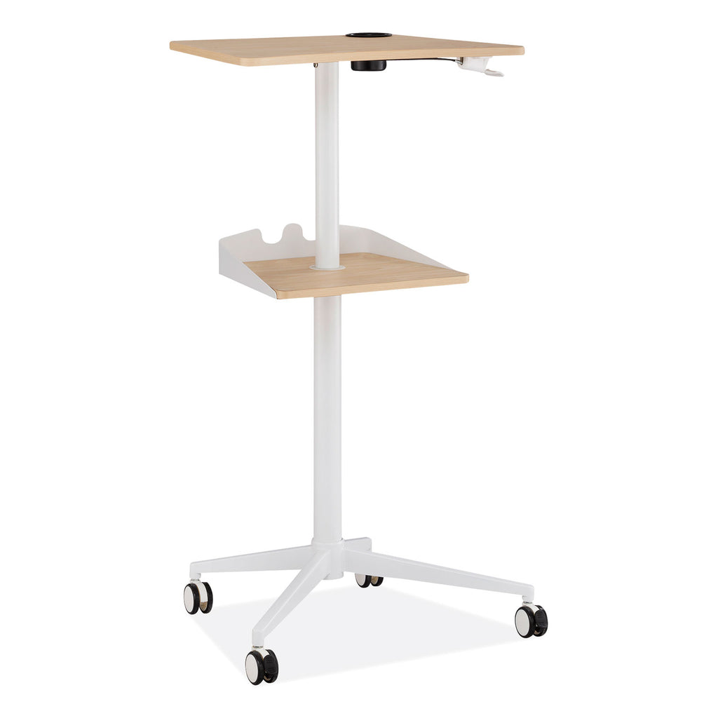 Safco Active Collection Vum Mobile Workstation - 25.3" x 19.8"47.8" - 2 Shelve(s) - Finish: Natural