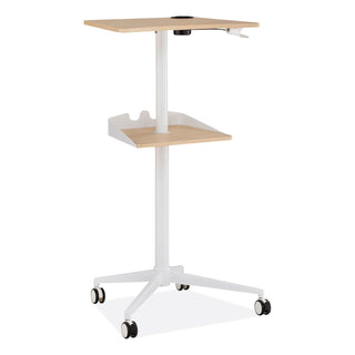 Safco Active Collection Vum Mobile Workstation - 25.3" x 19.8"47.8" - 2 Shelve(s) - Finish: Natural