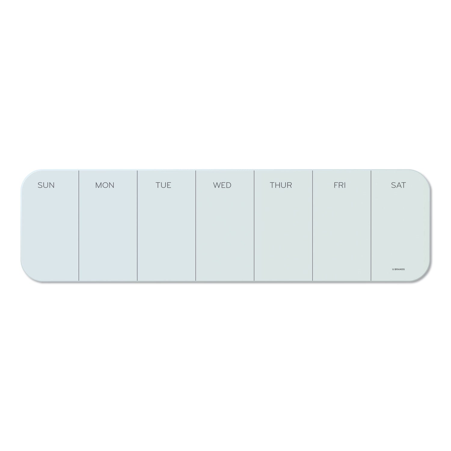 Cubicle Glass Dry Erase Board, Undated One-Week, 20 x 5.5, White Surface - 7