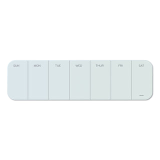 Cubicle Glass Dry Erase Board, Undated One-Week, 20 x 5.5, White Surface - 7