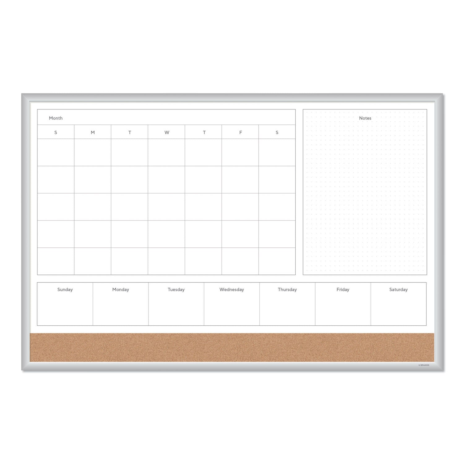 4n1-magnetic-dry-erase-combo-board-35-x-23-tan-white-surface-silver-aluminum-frame_ubr3891u0001 - 1