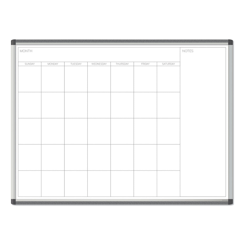 PINIT Magnetic Dry Erase Undated One Month Calendar, 47 x 35, White