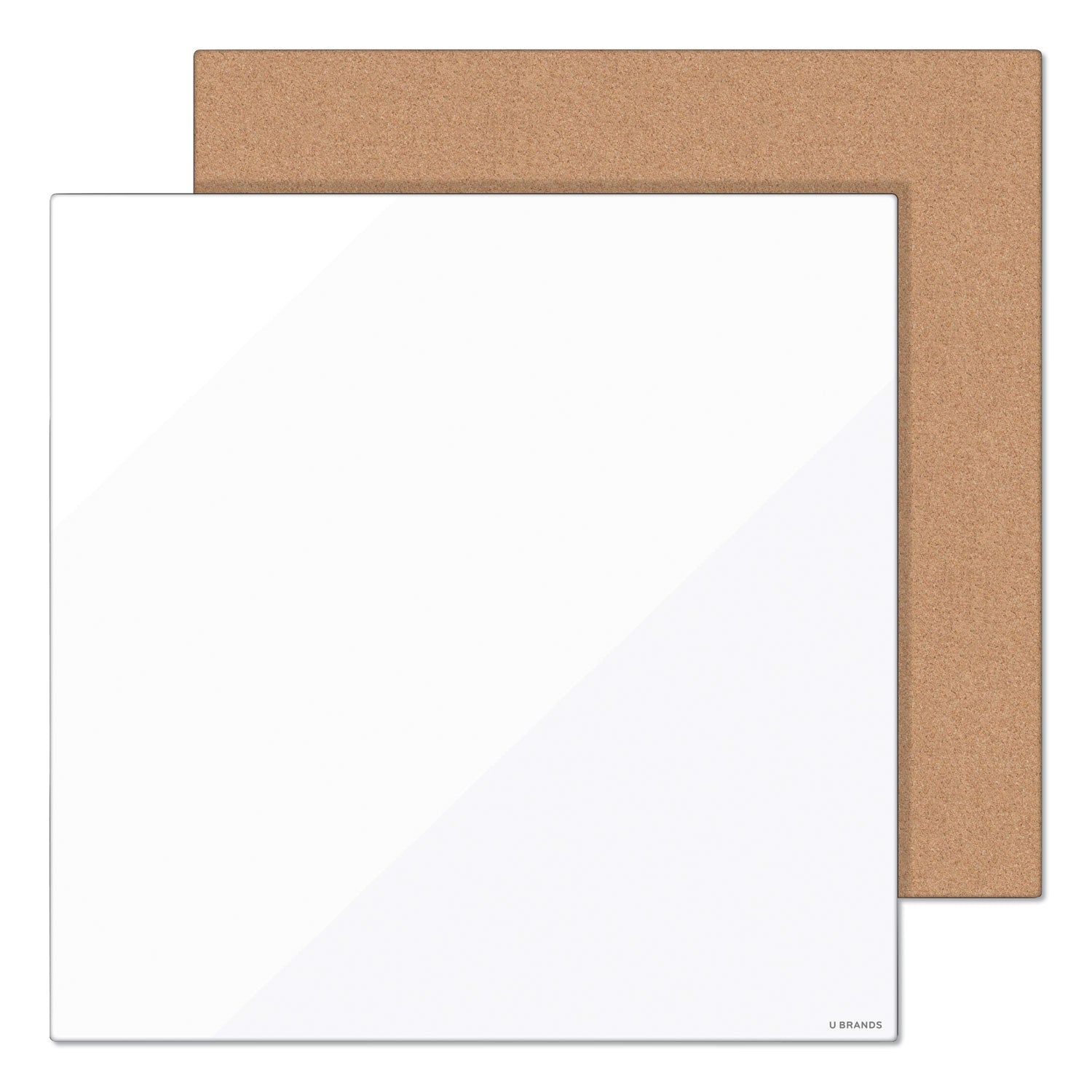 tile-board-value-pack-1-tan-cork-bulletin-1-white-magnetic-dry-erase-14-x-14_ubr3888u0001 - 1