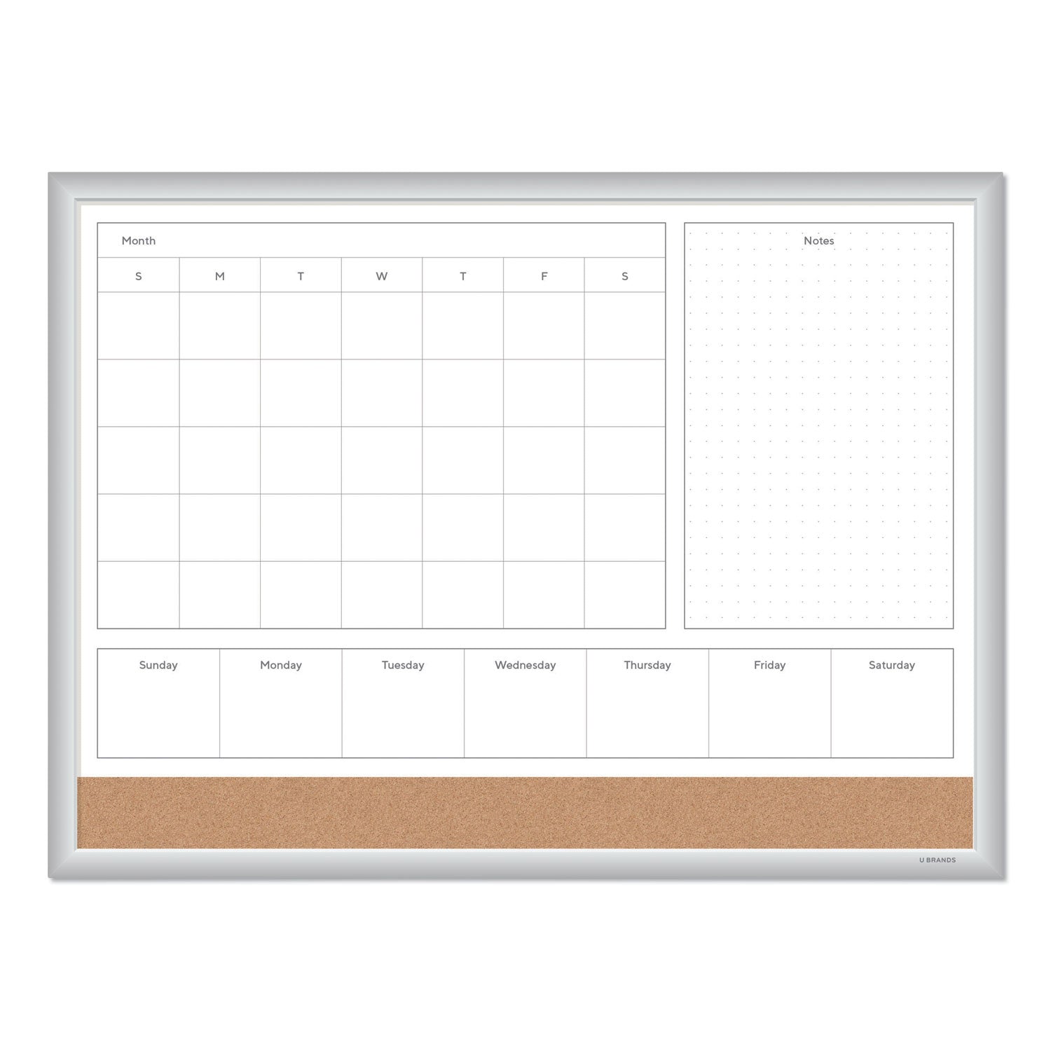 4n1-magnetic-dry-erase-combo-board-23-x-17-tan-white-surface-silver-aluminum-frame_ubr3890u0001 - 1