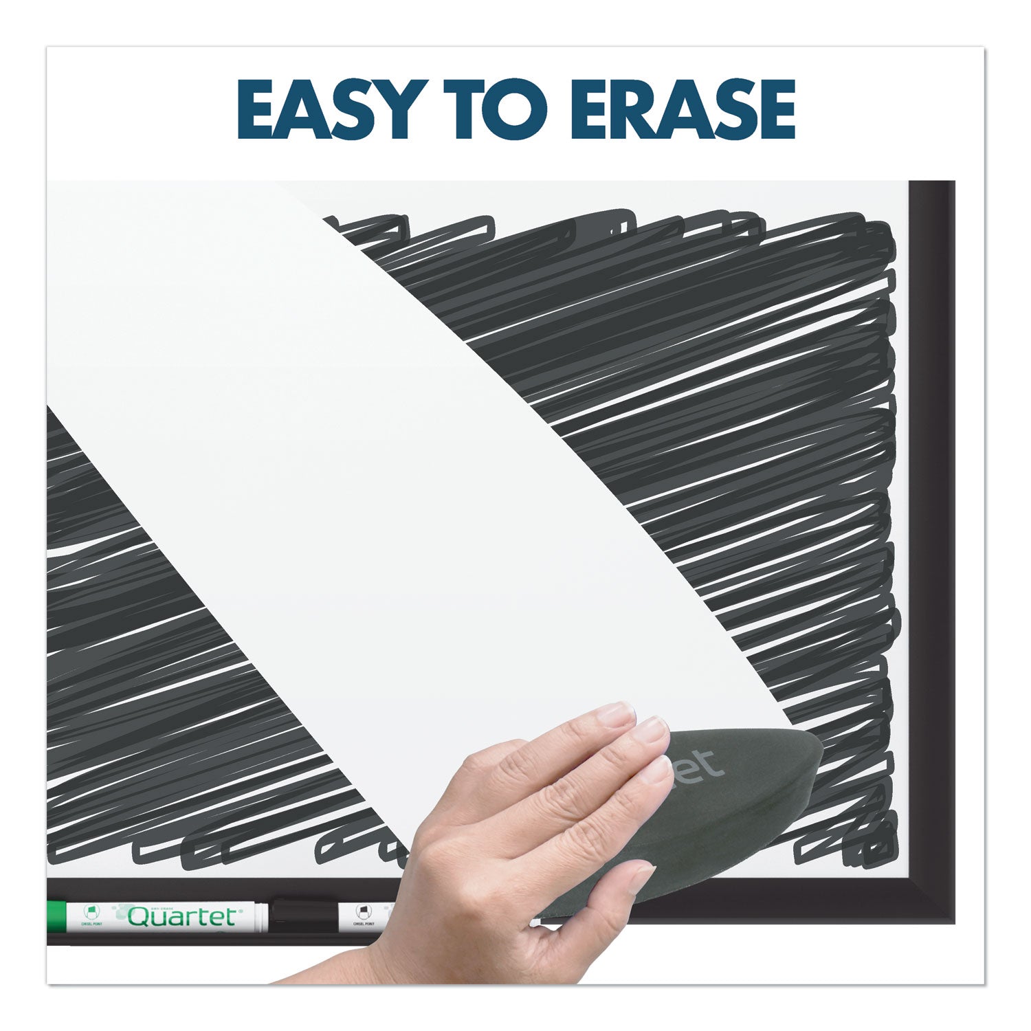 Classic Series Porcelain Magnetic Dry Erase Board, 96 x 48, White Surface, Black Aluminum Frame - 