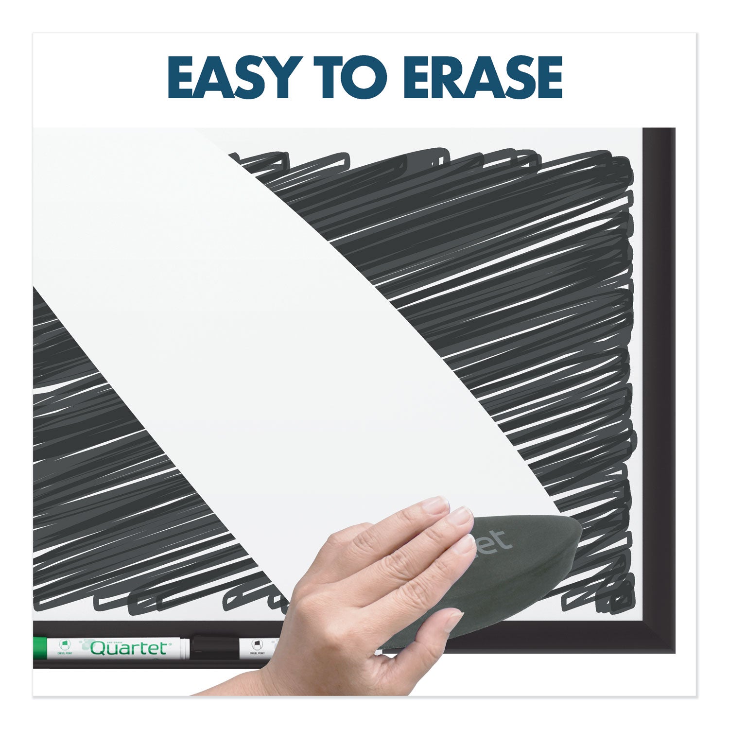 Classic Series Porcelain Magnetic Dry Erase Board, 36 x 24, White Surface, Black Aluminum Frame - 