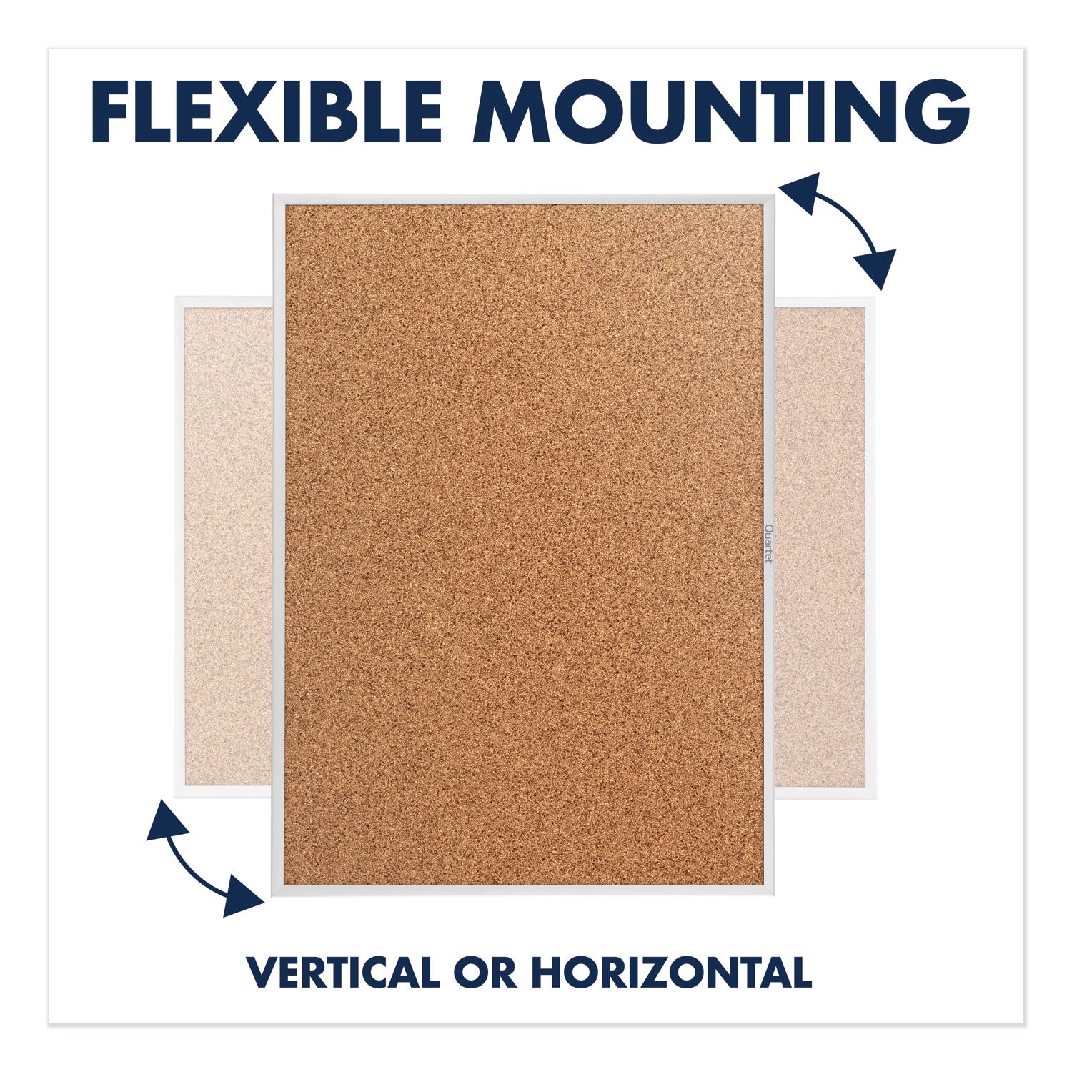 Classic Series Cork Bulletin Board, 60 x 36, Tan Surface, Silver Anodized Aluminum Frame - 