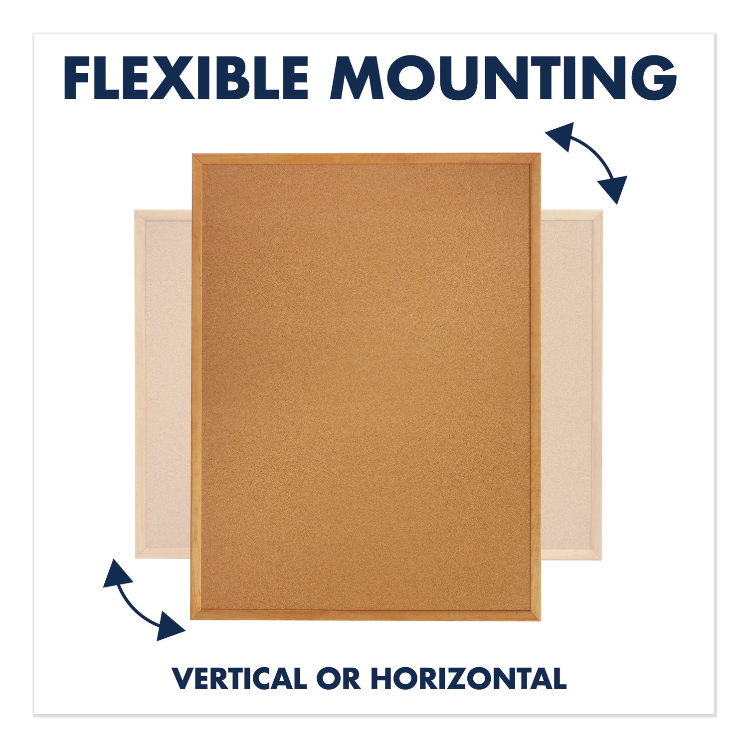 Classic Series Cork Bulletin Board, 36 x 24, Tan Surface, Oak Fiberboard Frame - 