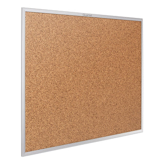 Classic Series Cork Bulletin Board, 60 x 36, Tan Surface, Silver Anodized Aluminum Frame - 