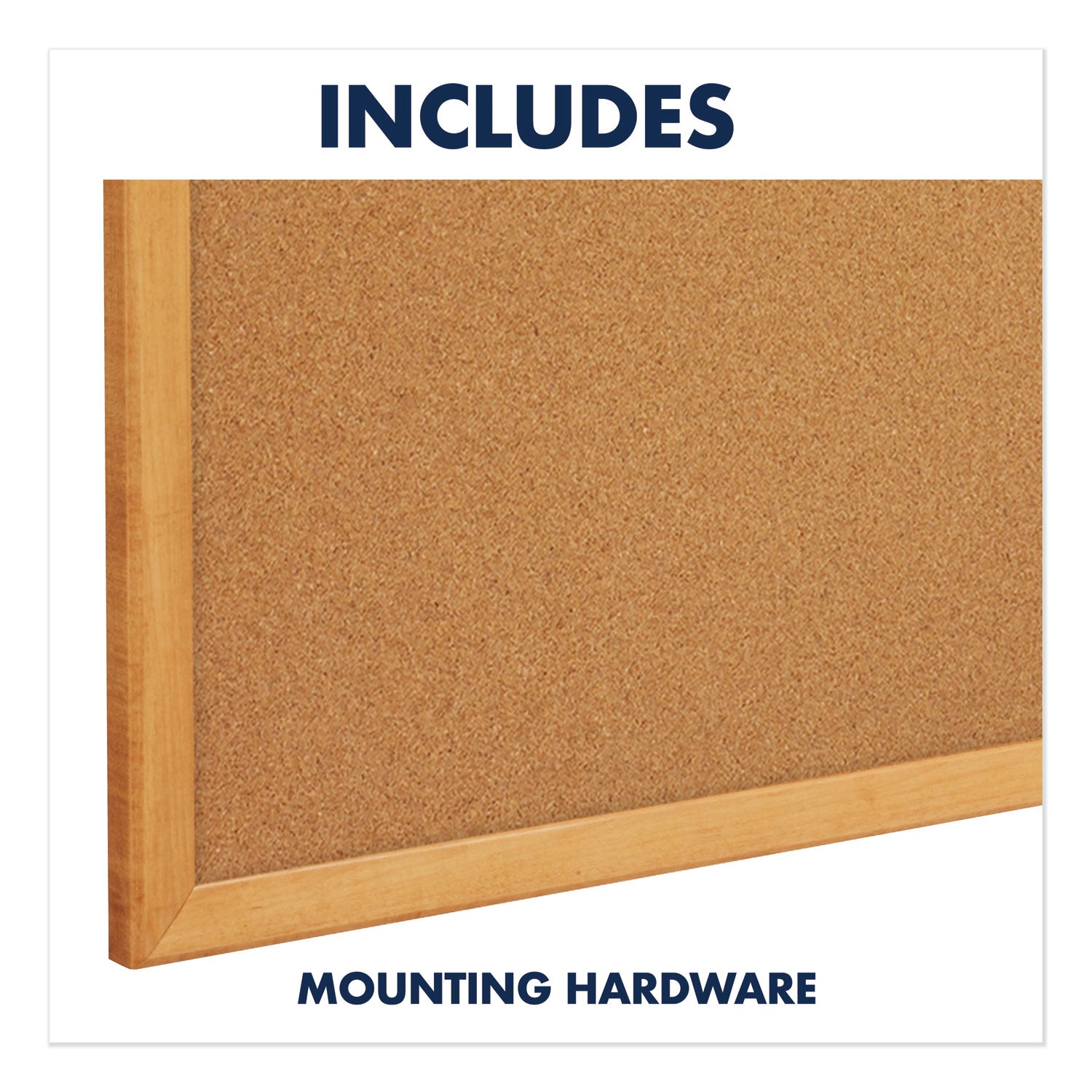 Classic Series Cork Bulletin Board, 96 x 48, Tan Surface, Oak Fiberboard Frame - 