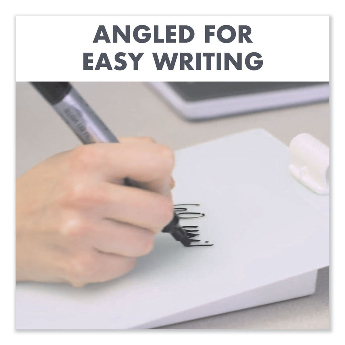 Glass Dry Erase Desktop Easel, 9 x 11, White Surface